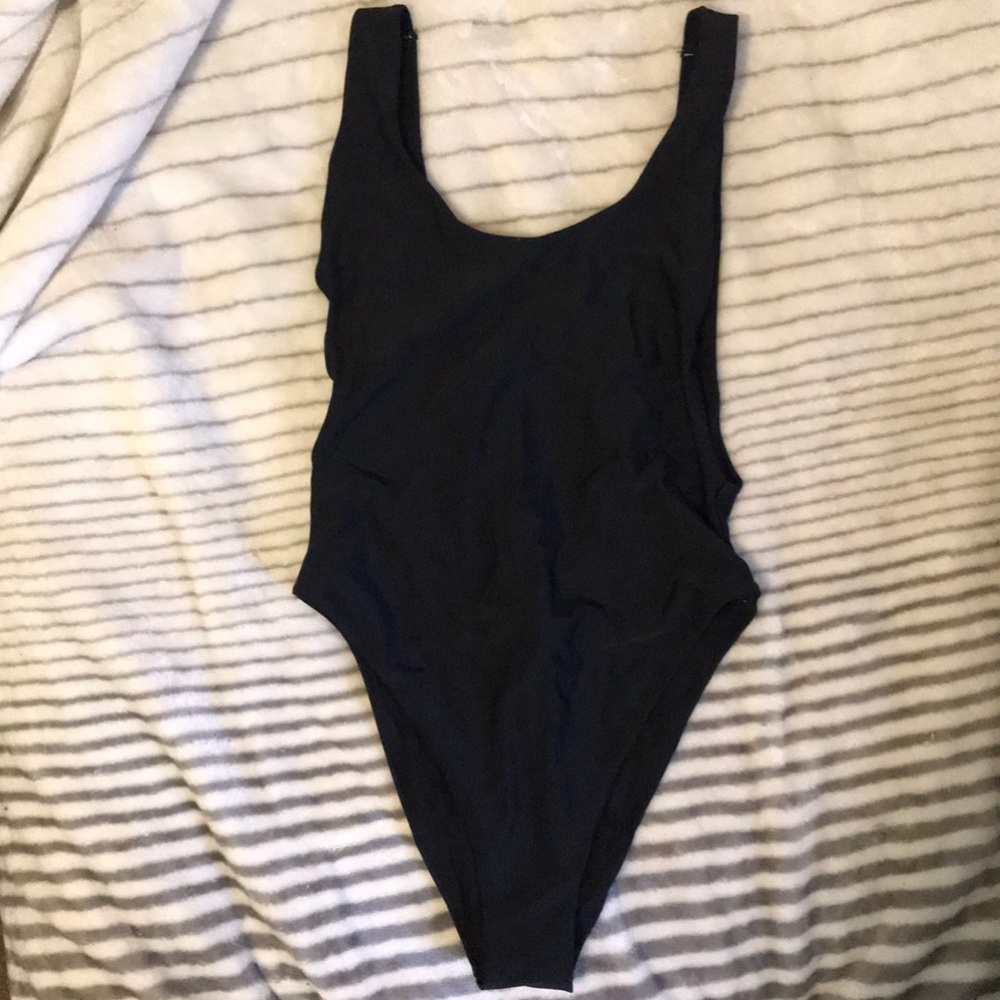 NWOT Super Scoop Black One Piece Aerie Swimsuit